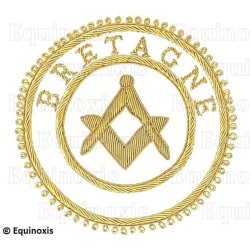 Badge / Macaron GLNF – Grande tenue provinciale – Assistant Grand Maître – Bretagne – Brodé main